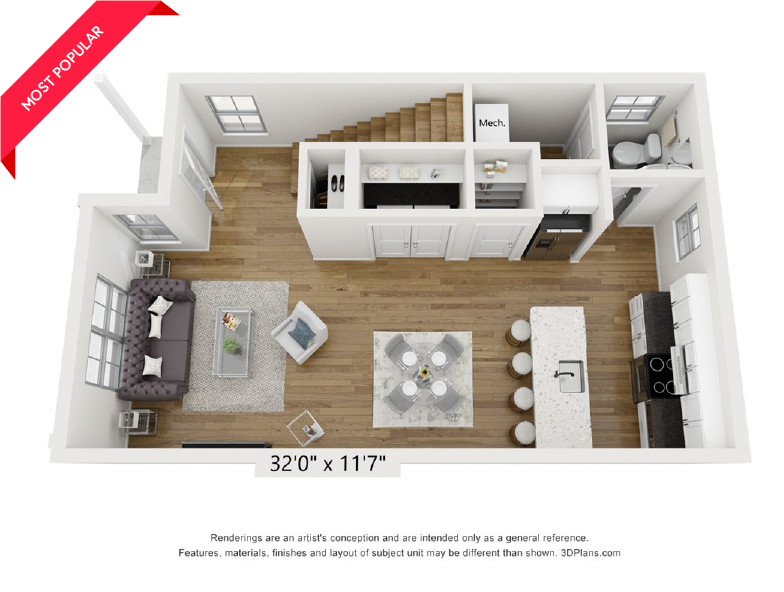 Anker Haus Apartments Charlotte NC, 2 Bedroom Townhome