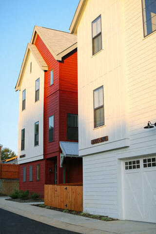 a couple of houses that are next to each other