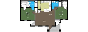 2 Bed, 2 Bath