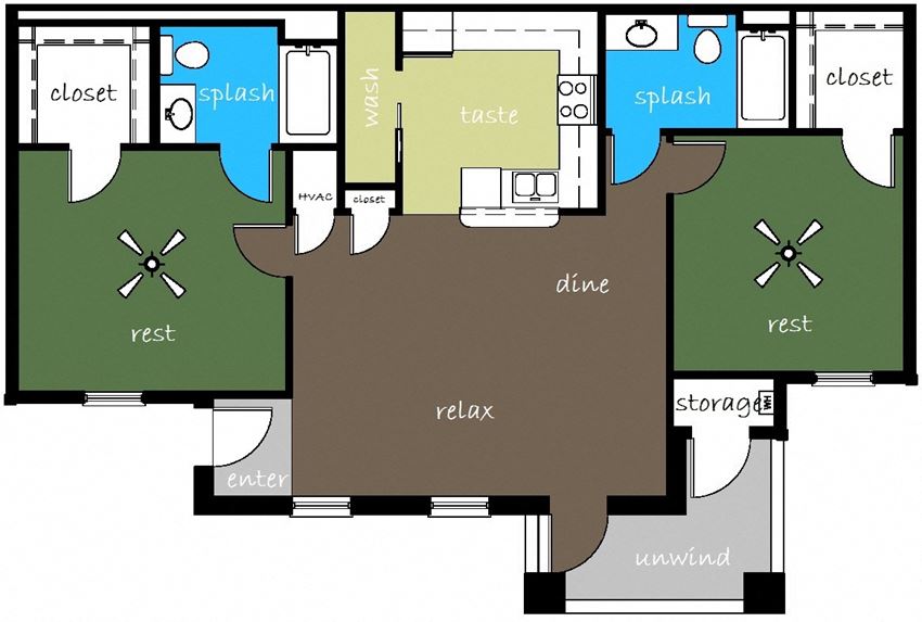 2 Bed, 2 Bath