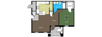 1 Bed, 1 Bath