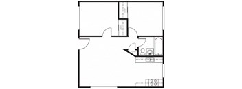 2 Bed 1 Bath