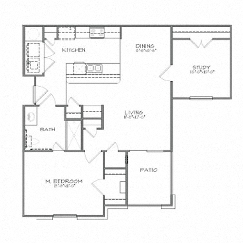 2 Bedroom, 1 Bathroom