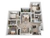 Tavilla 3 Bedroom 2 Bath Floor Plan Sierra Grande 3 bedroom 2 bathroom floor plan Naples Fl