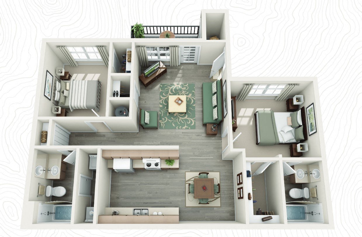 B_floor plan in northwest houston tx apartments