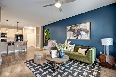 Living Room & Kitchen at Apartments @ Eleven240, Charlotte, NC, 28216