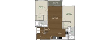 Our B2 floor plan at Apartments @ Eleven240, Charlotte, NC