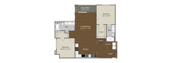 Our B5 floor plan at Apartments @ Eleven240, Charlotte