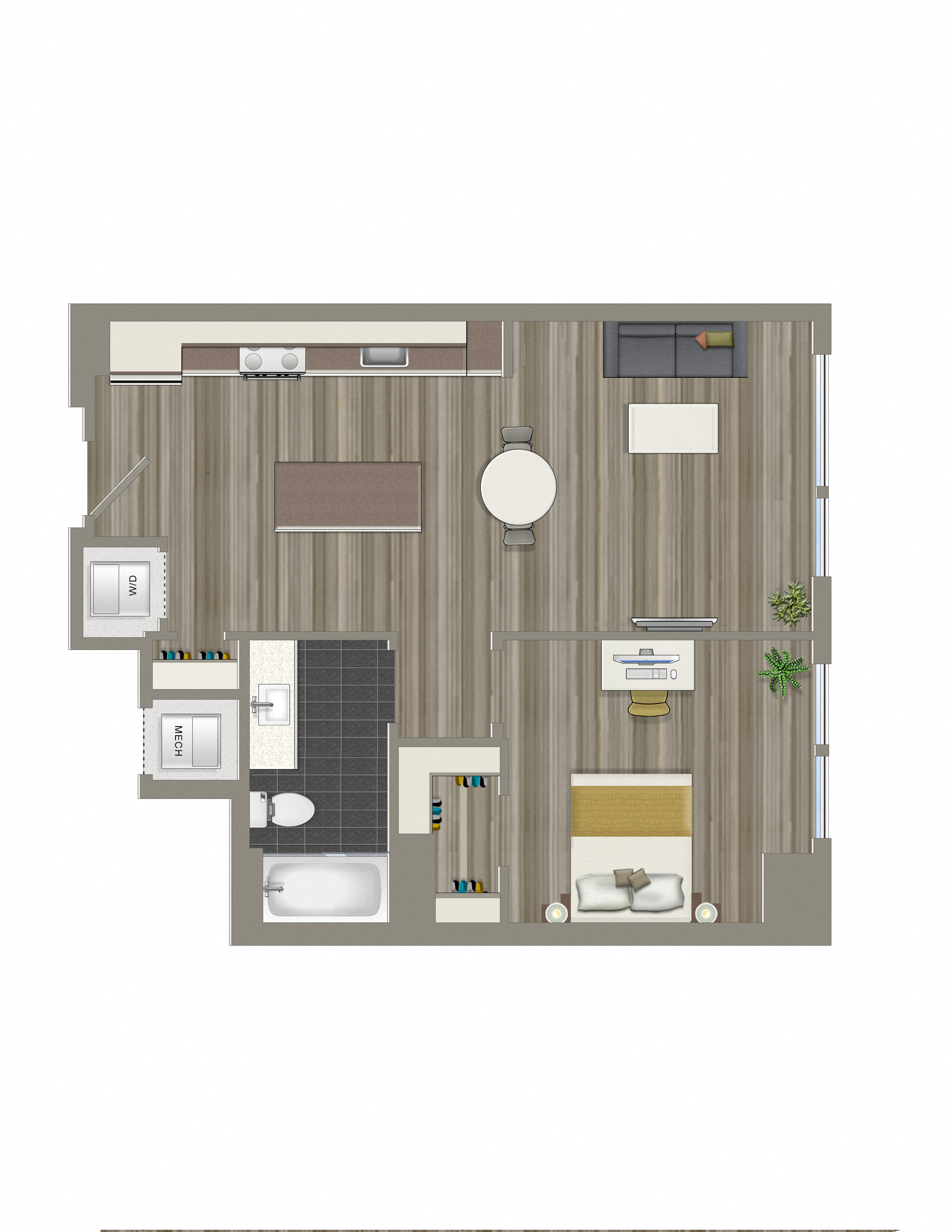 661-Square-Foot-One-Bedroom-Apartment-Floorplan-Available-For-Rent-The-Garrett