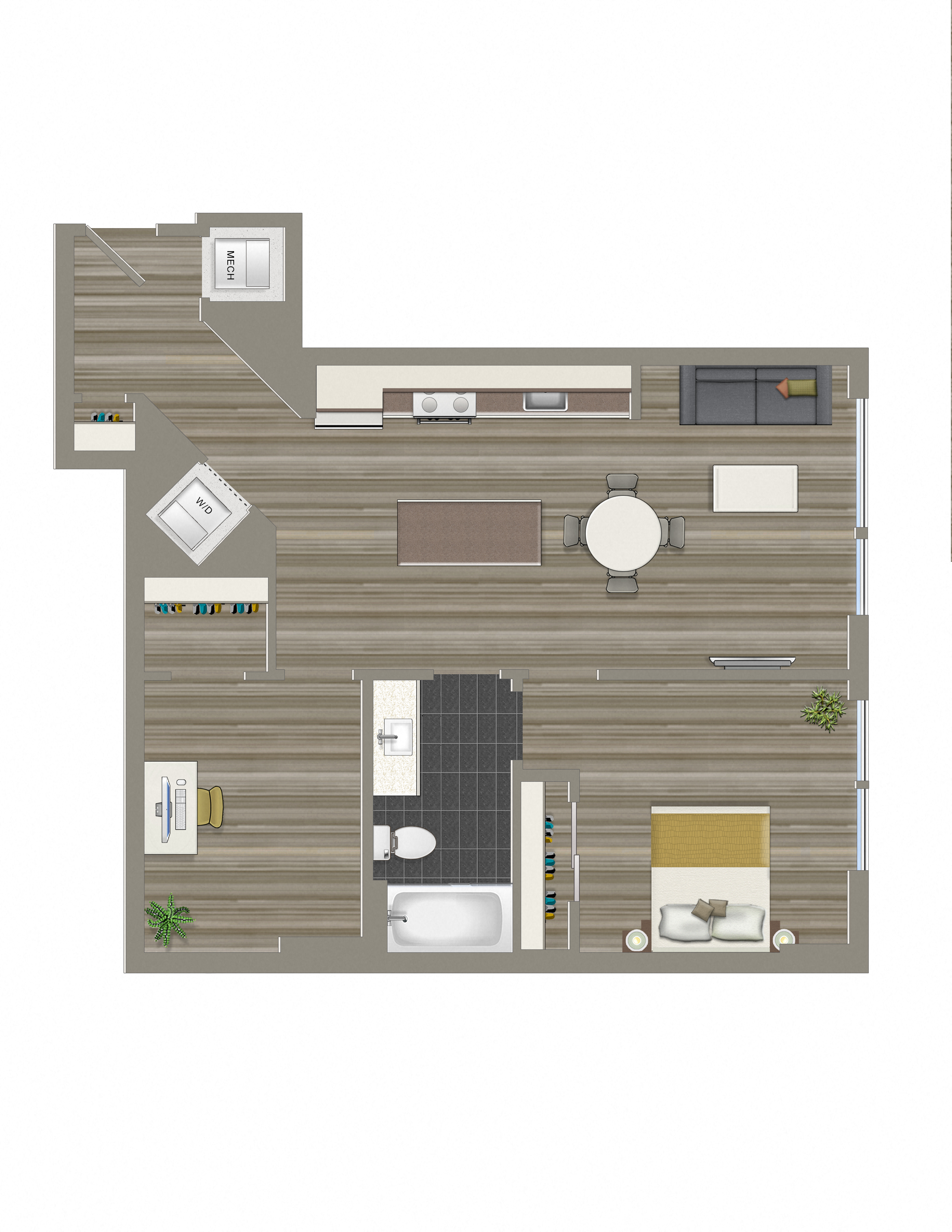 766-Square-Foot-Two-Bedroom-One-Bath-Apartment-Available-For-Rent-The-Garrett