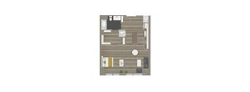 726-Square-Foot-One-Bedroom-Apartment-Floorplan-Available-For-Rent-The-Garrett