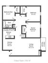 Three Bedroom One Bath Floor Plan