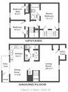Three Bedroom One and One Half Bath Townhome Floor Plan
