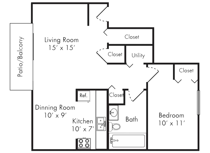 One Bedroom Bluffton IN Apartment