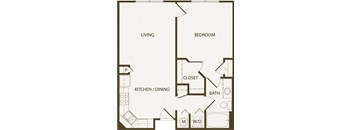 1-Bedroom, 1-Bath, Apartment (Affordable)