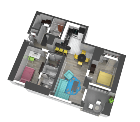 Two Bedroom Floor Plan