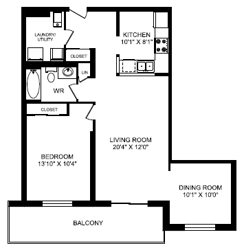 1 Bed 1 Bath
