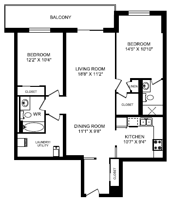 Two Bedroom Floor Plan