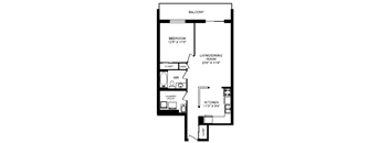 One Bedroom Floor Plan