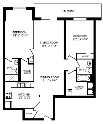 Two Bedroom Floor Plan