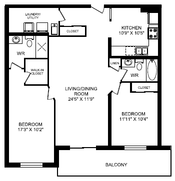 2 Bed 2 Bath