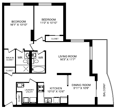 Two Bedroom Floor Plan