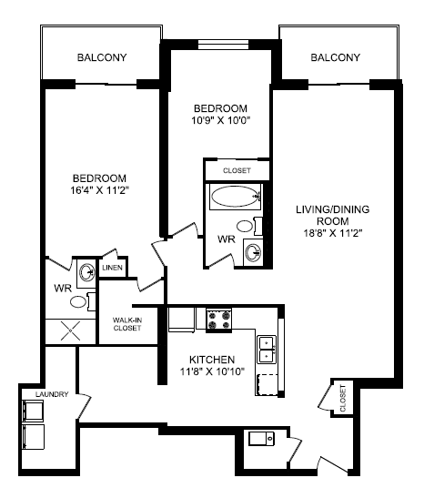 2 Bed 2 Bath