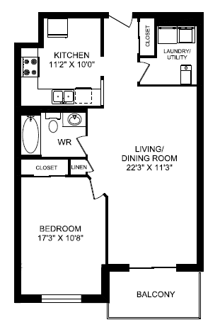 1 Bed 1 Bath