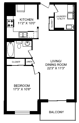 1 Bed 1 Bath