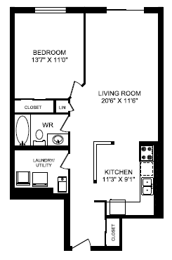 1 Bed 1 Bath