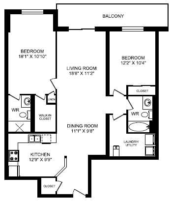 2 Bed 2 Bath