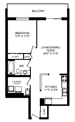 1 Bed 1 Bath