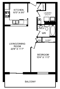 1 Bed 1 Bath