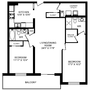 2 Bed 2 Bath