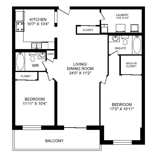 2 Bed 2 Bath