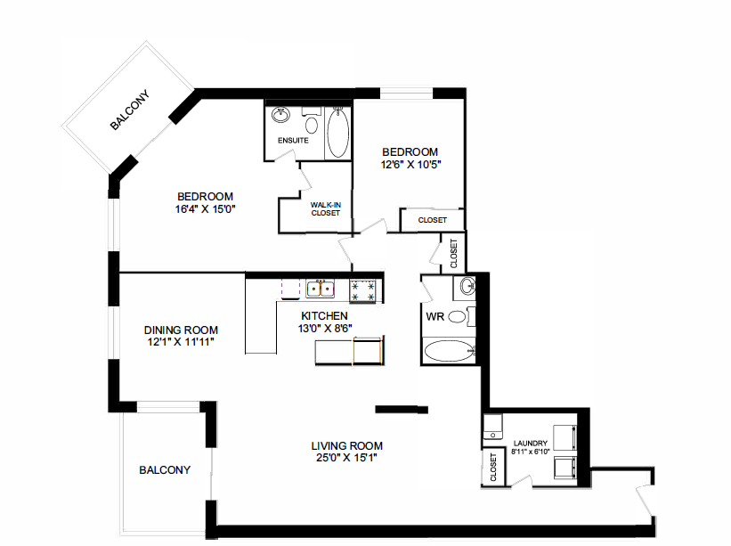 Three Bedroom Floor Plan