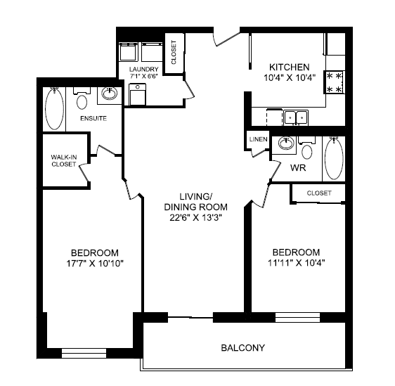 Two Bedroom Floor Plan