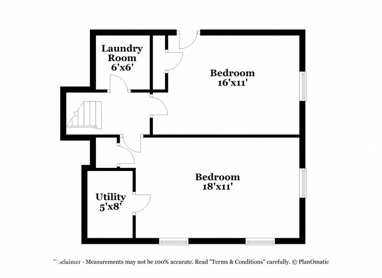 a floor plan of a house with a bedroom and a living room