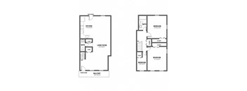 University Commons 3 BR 2 BR Balcony Floor Plan at University Commons, Pennsylvania, 15213