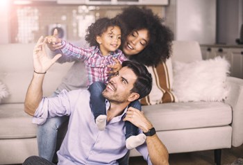 stock image- family on couch