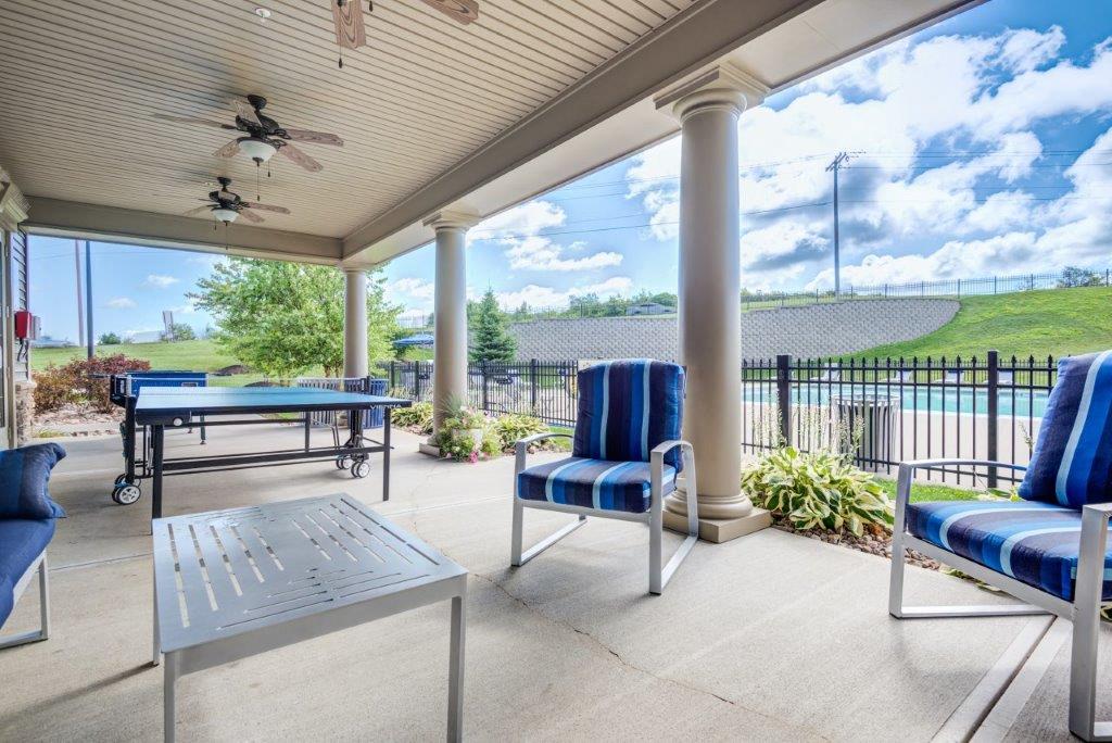 Outdoor Lounge Area with Games