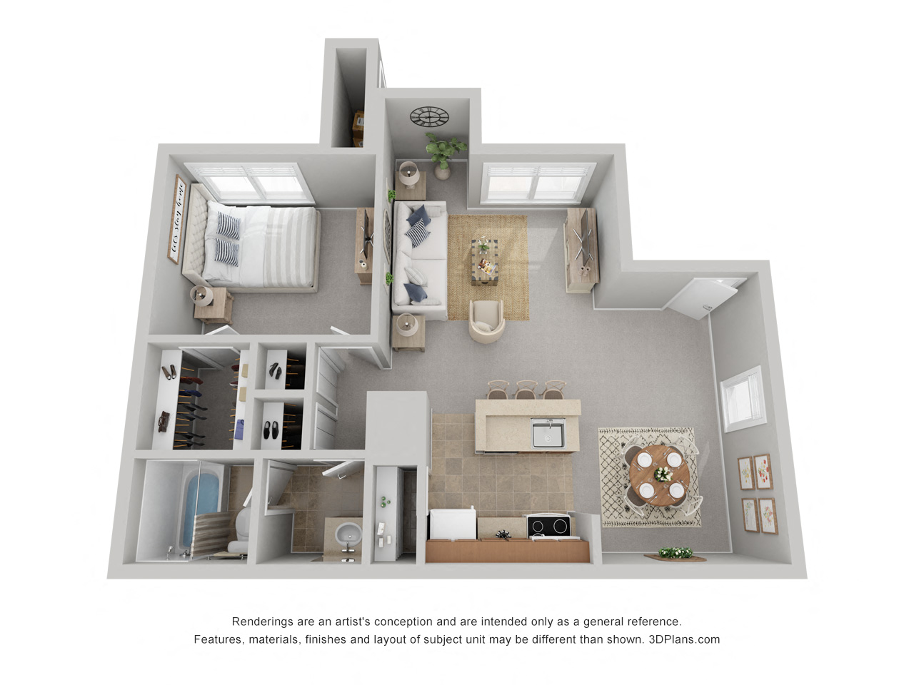 A1 (at Hawthorne) One Bedroom / One Bath