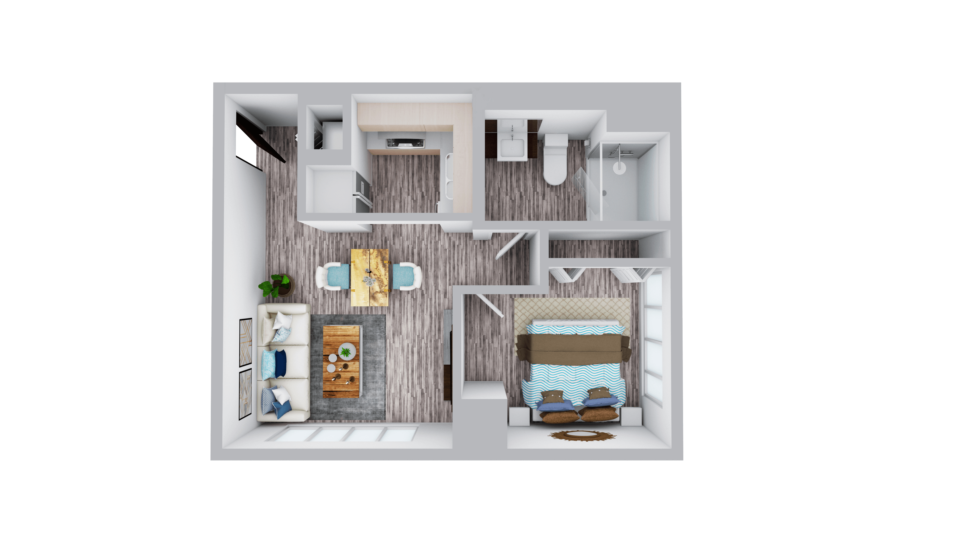 One Bedroom Floor Plan
