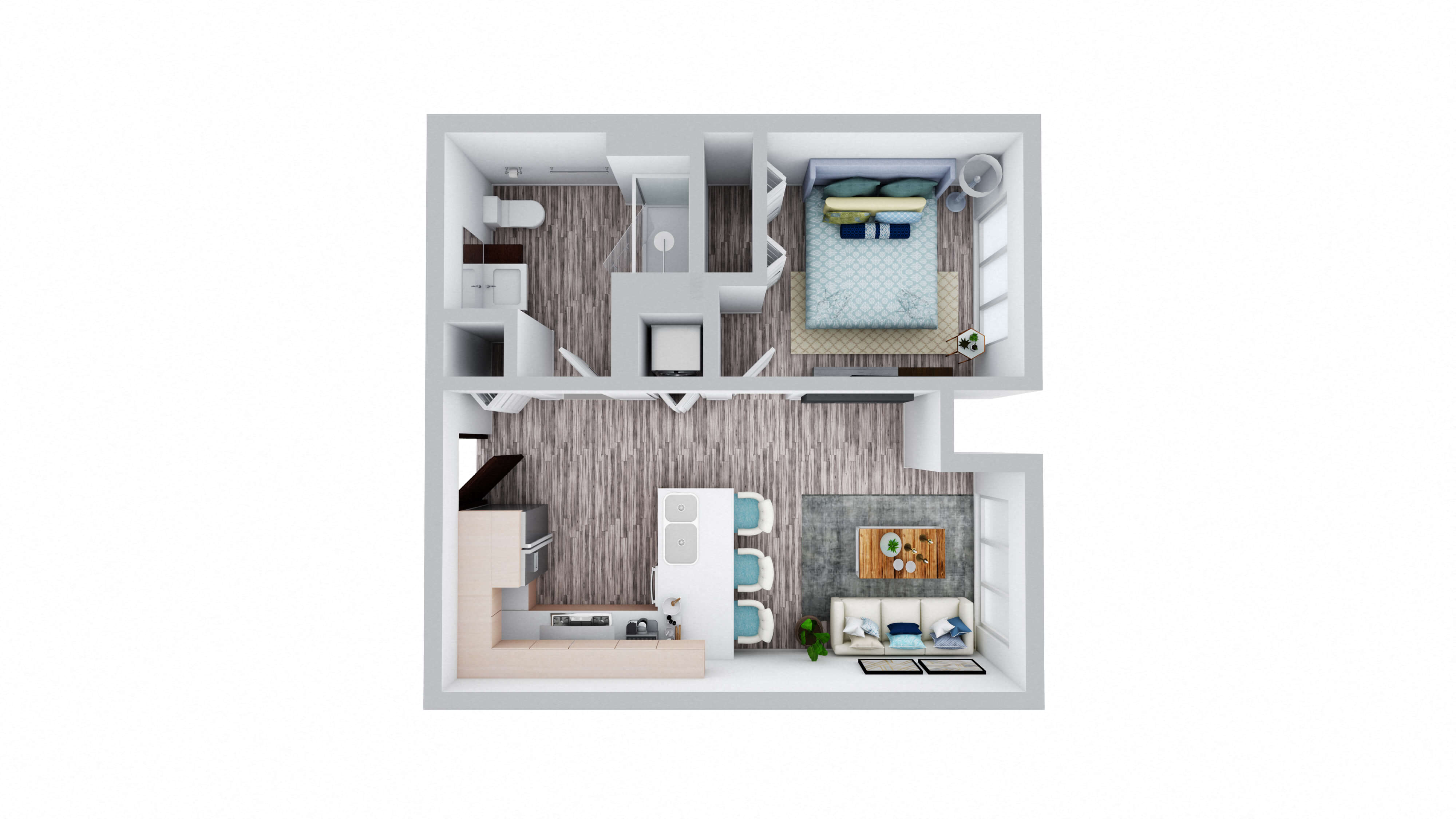 One Bedroom Floor Plan