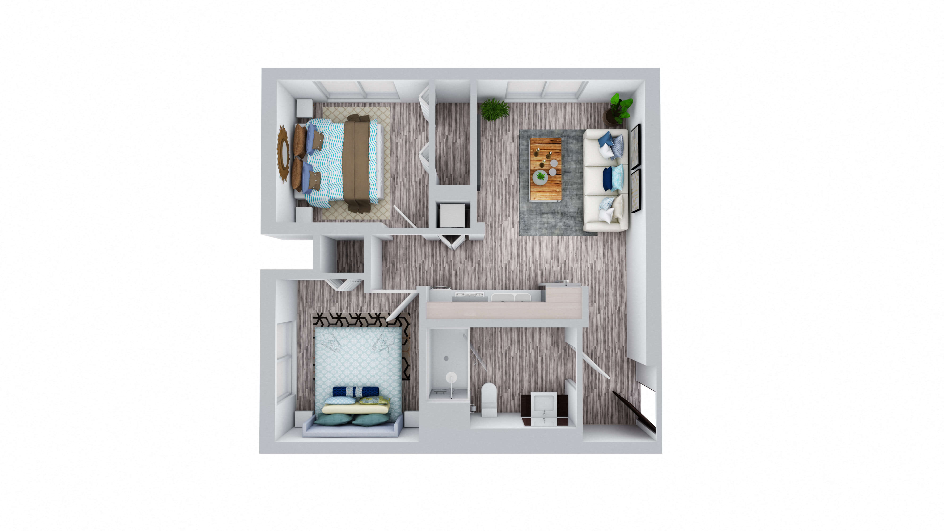 Two Bedrooms Floor Plan