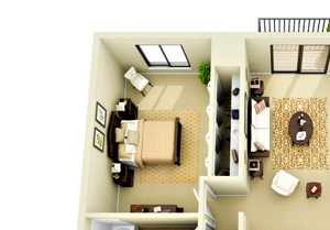 1 Bedroom / 1 Bathroom Deluxe