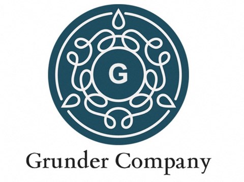 A logo with a circle and the letter G in the center and the text Grunder Company below it.