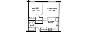 one bedroom one bathroom townhouse