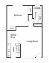 1 Bedroom, 1 Bathroom, 648