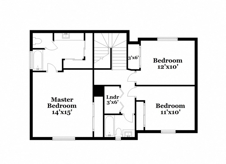a floor plan of a house with a bedroom and a bathroom